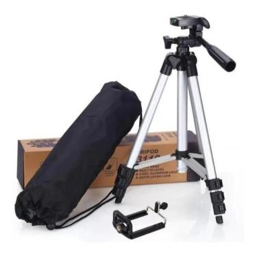 Imagem de Kit Tripé Universal 1,20Mt Suporte Para Celular Câmera Bolsa - Briwax