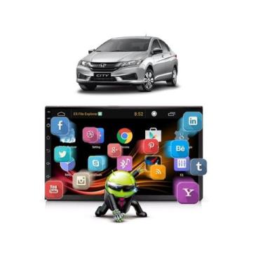 Imagem de Kit Multimídia City 2015 até 2021 DX LX Android 7 Pol Rádio Bt USB GPS