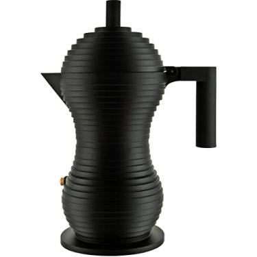 Imagem de Alessi Pulcina MDL02 / 6 BB - Cafeteira Expresso Design, em alumínio fundido com alça e botão em PA, 6 xícaras, preta
