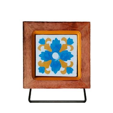 Imagem de Porta Toalha De Rosto Para Banheiro Rustico Artesanal Com Ladrilho Hidráulico Ladrilho I1