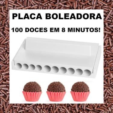 Imagem de Placa boleadora doces  brigadeiro branca  10g 13g e 17g - loja do aben