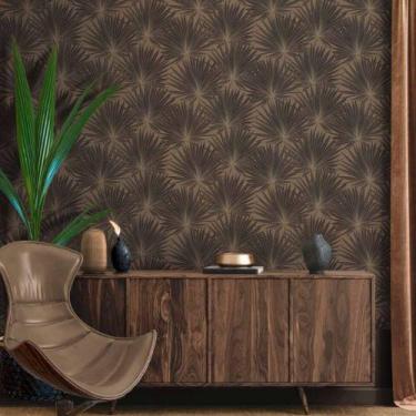 Imagem de Papel de Parede Antigua Folhagem Marrom 390904AG - AS CREATION