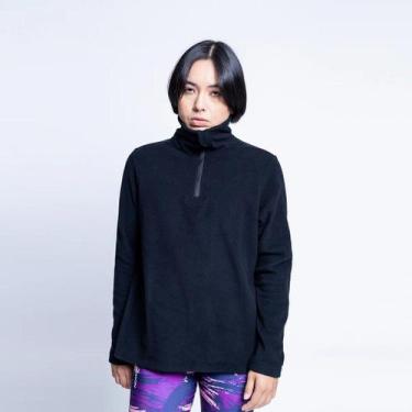 Imagem de Fleece Salomon Feminino Polar LT 1/2 zip, M, Preto