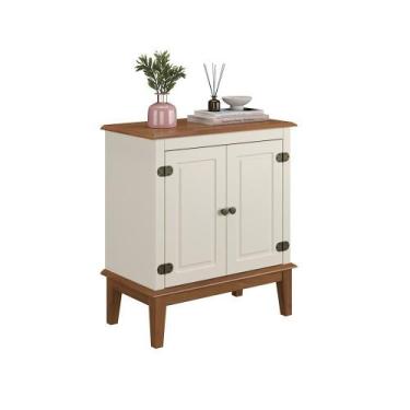 Imagem de Balcão de Madeira Maciça 2 Portas - Apaixone&Decore, Off White