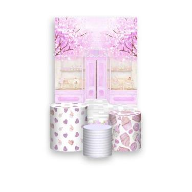 Imagem de Painel De Festa Vertical 1,50 x 2,20 + Trio De Capas Cilindro - Confei