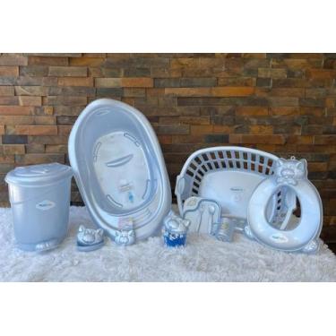 Imagem de Banheira para Bebe 22 L redutor saboneteira lixeira de bebe prato infa