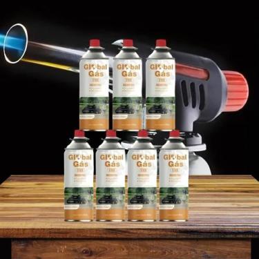 Imagem de Kit 7 refil gás butano para fogareiro e maçarico globalmix 227g artesa