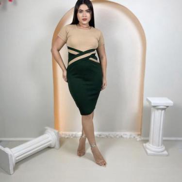Imagem de Vestido Midi Plus Size Detalhe em XX Moda Evangélica Feminina - Miss F