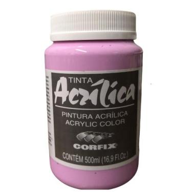 Imagem de Tinta Acrílica Corfix Para Telas 500ml G1 Escolha a Cor , LACA ORQUíDE