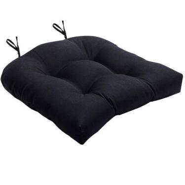 Imagem de Almofada Para Cadeira Futton Solid 40x40cm - Preto - FASTLAR