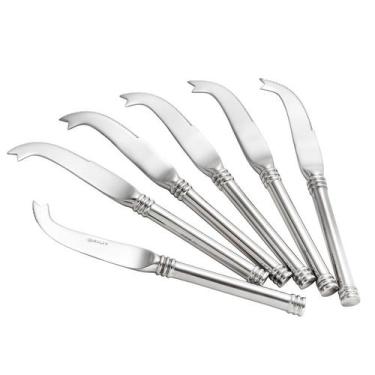 Imagem de Conjunto c/ 6 facas p/ queijo atenas aço inox - wolff