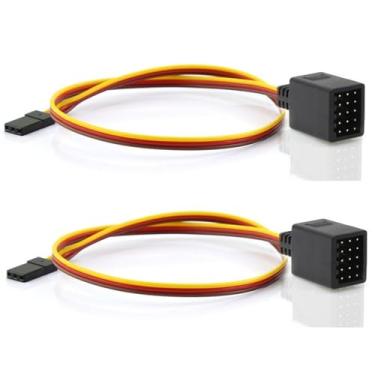 Imagem de Chanmoo RC JR Style Servo Splitter 1 Male to 2/3/4/5/6 Female Y Harness Leads Y Splitter Cable Lead Wire 350mm for RC Cars Airplane Drone Receiver Servo ESC Cable Servo Fan 2Pcs (1 Male to 5Female)