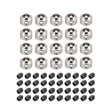 Imagem de uxcell 20 peças RC avião avião trem de pouso roda parada 4,1 mm diâmetro do furo do eixo.