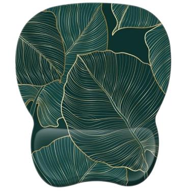 Imagem de EooCoo Mouse pad ergonômico com suporte de pulso, mousepad com descanso de pulso de espuma viscoelástica e base antiderrapante para computador, café, casa e escritório, acessórios de mesa de