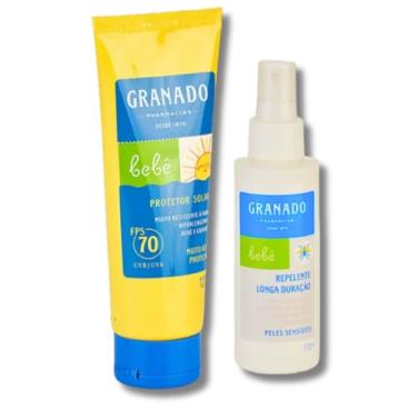 Imagem de Kit Proteção Bebê - Protetor Solar FPS 70 e Repelente Longa Duração, Peles Sensíveis