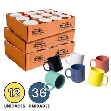 Imagem de Canecas de Porcelana Color Nacional Sublime - 325ml, 12 unid.