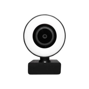 Imagem de Webcam Full Hd 2K Oex W300 Com Led Usb Com Microfone Preto