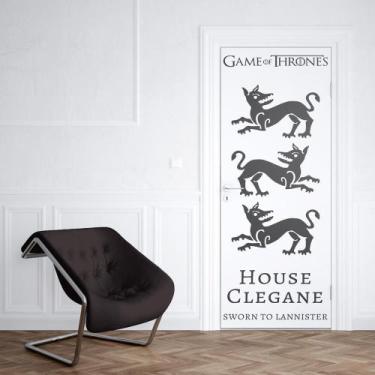 Imagem de Adesivo de Porta House Clegane GOT - Império da Impressão, M - 80cm X 