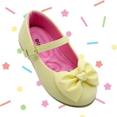 Imagem de Sapatilha Laço Tons Pastéis com Coração Infantil de  Meninas Festa Cas
