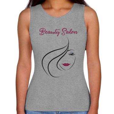 Imagem de Regata Feminina Beauty Salon - Foca na Moda, Cinza, GGG