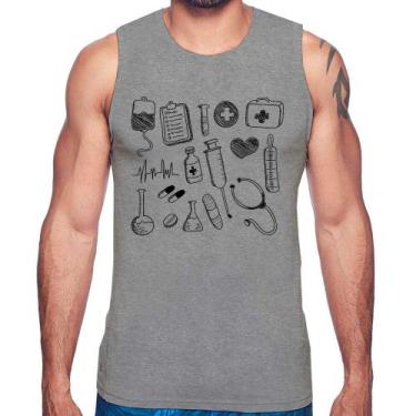Imagem de Regata Medicina Elementos - Foca na Moda, Cinza, P