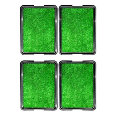 Imagem de 4x Sanitário Canino Banheiro Para Cães Com Grama Eco Pet - Supri Pets