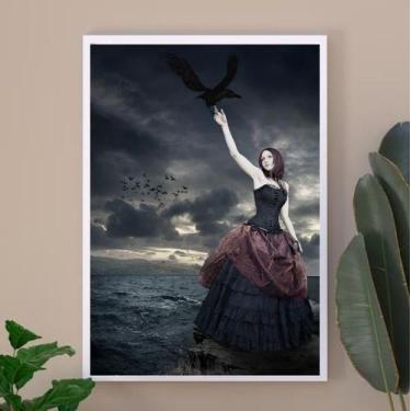 Imagem de Quadro Pomba Gira Sete Saias 24x18cm - Quadros On-line, Madeira branca