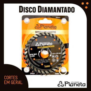 Imagem de Disco De Corte Diamantado Turbo Esmerilhadeira 110mmx20mm - Planeta Fe