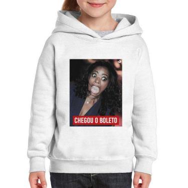 Imagem de Moletom Infantil Chegou o boleto - Foca na Moda, Branco, 2