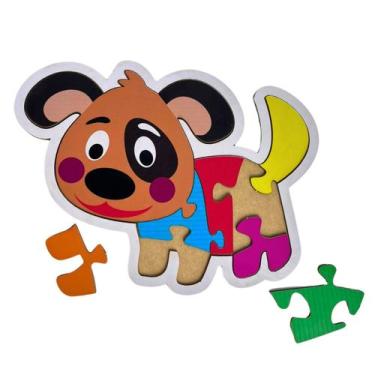 Imagem de Quebra Cabeça Divertido Infantil Pedagógico Cachorro - Cia Laser, Cach