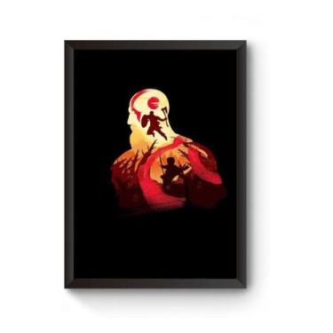 Imagem de Poster Moldurado Arte God Of War Quadro - Fanarte