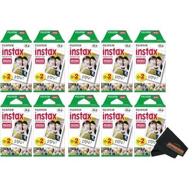 Imagem de Filme Instantâneo Fujifilm Instax Mini para câmeras instantâneas Mini, capture memórias a qualquer hora, em qualquer lugar, com o pano de microfibra Sunshine Photo (10 unidades – total de 200 folhas)