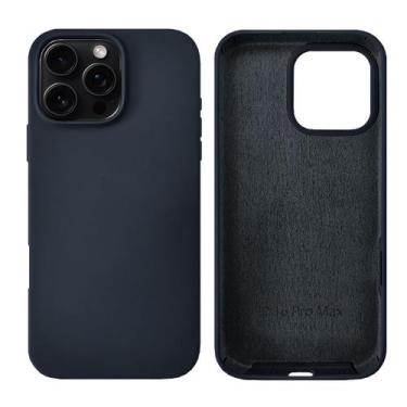 Imagem de Capinha Compatível com iPhone 16 Pro Max Silicone com interior aveluda