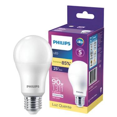 Imagem de Lâmpada Led Bulbo 13w = 90w 1311lm Bivolt Philips 3000k amarela Cor Da
