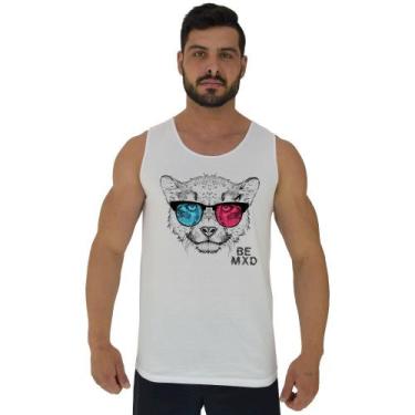 Imagem de Regata Clássica Masculina MXD Conceito Felino Visão 3D Óculos, GG, Bra