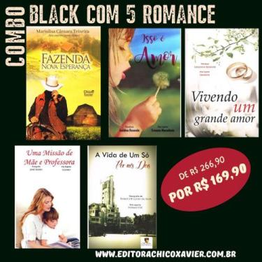 Imagem de Combo Black com 5 Romances - Editora Chico Xavier