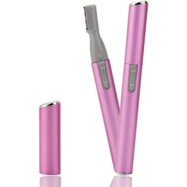 Imagem de Mini Aparador Depilador De Rosto Elétrico Caneta Rosa - BC BORA COLEGA