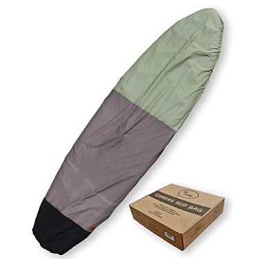 Imagem de Ho Stevie! Capa De Bolsa De Lona – Bolsa Protetora De Lona Durável Para Pranchas De Stand Up Paddle [Escolha 8', 9', 10', 11', 12'] (Preto/Cinza/Verde, 12'0")