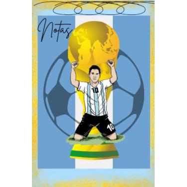 Imagem de Libreta de notas, diario Messi Argentina Mundial copa del mundo, libro de notas, adultos o niños 100 hojas en tamaño 5x8