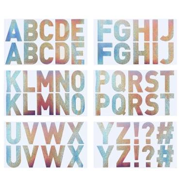 Imagem de PATIKIL Adesivos de letras 6 cm, 60 peças/12 folhas autoadesivos de vinil grande com números do alfabeto para artes faça-você-mesmo artesanato em casa caixa de correio boletim decoração de sala de
