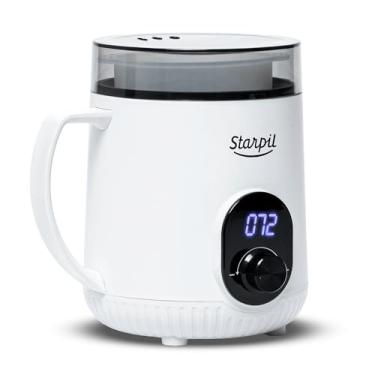 Imagem de Starpil Aquecedor de cera branco - Mini aquecedor de cera digital para depilação 8,04 oz / 228 g - Melhor para contas de cera dura - Use para remoção de pelos - pote de cera de temperatura ajustável
