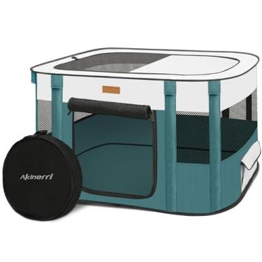 Imagem de Akinerri cercadinho para cães - canetas dobráveis ​​para gatos para pubby, gatinho, coelho, barraca portátil para animais de estimação com bolsa de transporte para acampamento de viagem inte