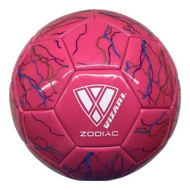Imagem de Vizari Bola de futebol do zodíaco para crianças, jovens e adultos - Tamanho 4, rosa | Bexiga de borracha para retenção de ar e forma superiores | Perfeita para treinamento ao ar livre, brincadeiras