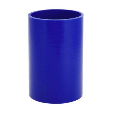 Imagem de X AUTOHAUX 1 peça 80 mm/3,15" ID 127 mm/5" Comprimento 0 Graus Azul Carro Silicone Mangueira de Refrigeração Universal