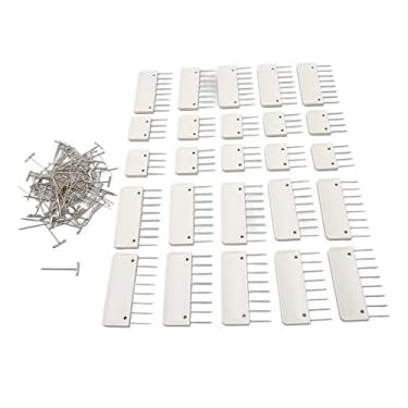 Imagem de Pente de Bloqueio de Malha, Kit de Pino de Bloqueio de tricô Conveniente Compacto Portátil Seguro Economia de Tempo para crochê para Projetos de Costura