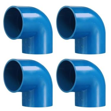 Imagem de HARFINGTON 4 peças de encaixes de tubulação de cotovelo de 90 graus 5 cm 2 vias PVC grau móveis canto conector ângulo cotovelo saída lateral para esgoto encanamento tubo de drenagem suprimentos de