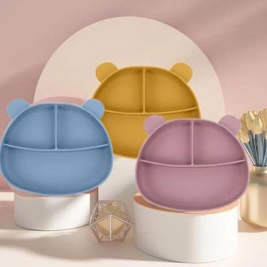 Imagem de Pratinho Com 3 Divisória Em Silicone Com Ventosa Baby  - ART BABY, ROS