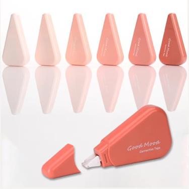 Imagem de Jovanssen White Out, pacote com 6 fitas brancas – fita corretiva de 40 metros, material escolar e de escritório, mini fita de correção Whiteout (vermelha)