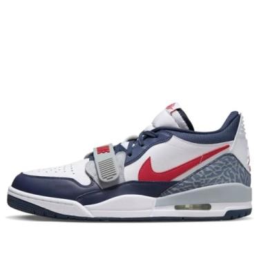 Imagem de NIKE Tênis de corrida masculino Air Jordan Legacy 312 Low, Branco, universitário, vermelho, azul-marinho, 41