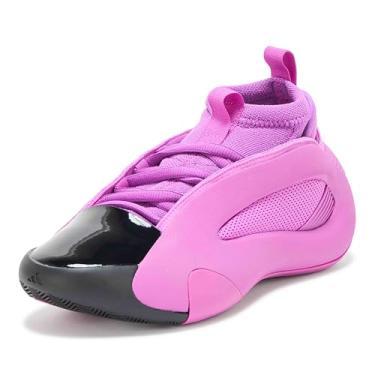 Imagem de adidas Tênis adulto unissex Harden Volume 8, Explosão roxa/preto/prata metálico, 12.5 Women/11.5 Men
